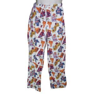 OLD NAVY Lounge Pants, S, White/Western United States print, Cotton, Drawstring